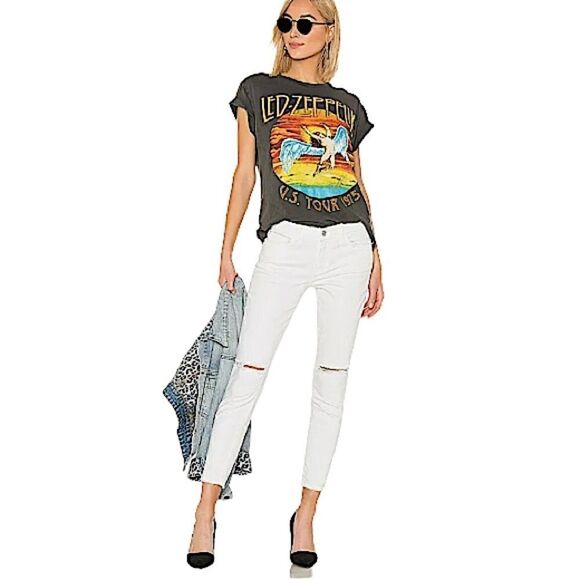 Current/ Elliot High Waist Stiletto White Ripped jeans - Picture 4 of 12